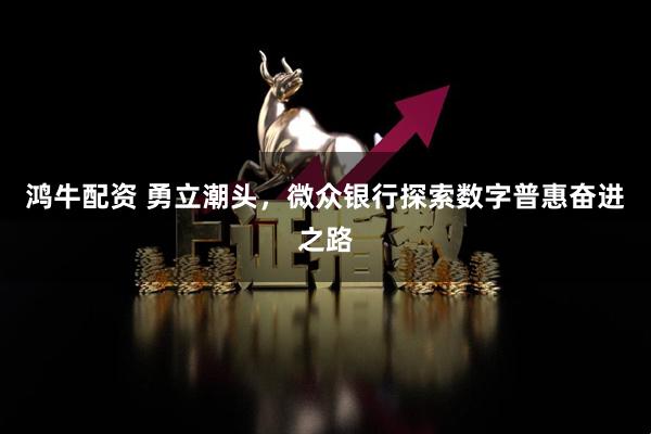 鸿牛配资 勇立潮头，微众银行探索数字普惠奋进之路