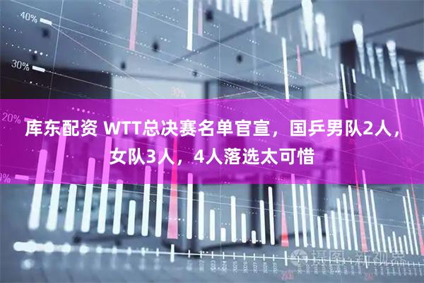 库东配资 WTT总决赛名单官宣，国乒男队2人，女队3人，4人落选太可惜